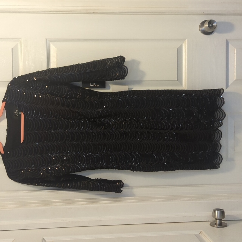Black sequin dress